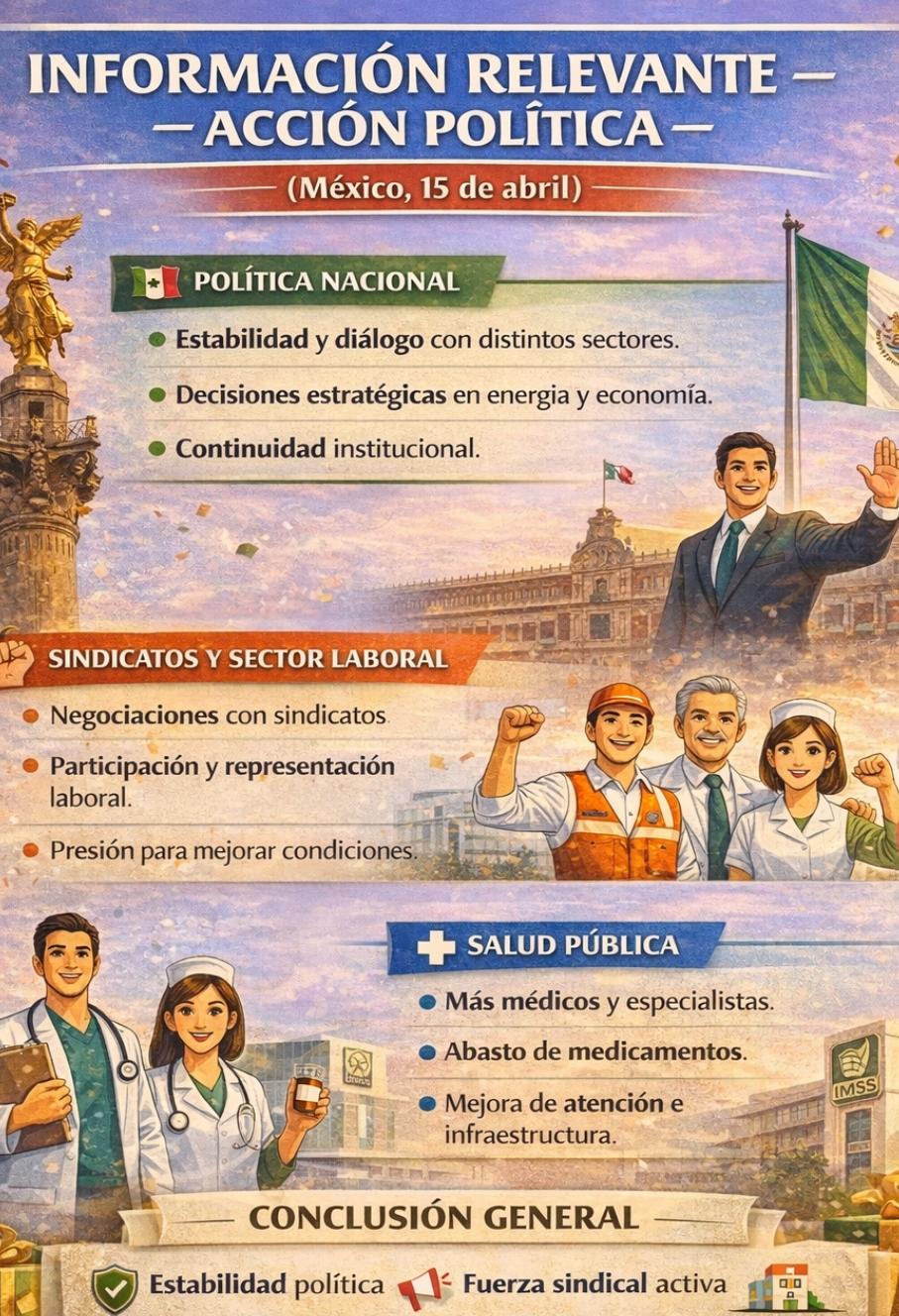México vive un momento de equilibrio: Estabilidad política, Fuerza sindical activa,